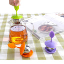 Stainless Steel Leaf Shape Silicone Tea Bag Tea Strainers (Rose Red)