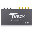 DVB-T2 339 HD 4 x Turner Car Mobile DVB-T2 Digital TV Receiver with Remote Control, Support MPEG-1, MPEG-2, MPEG-4, 160KM/hour, H.264 decoder (up to 1920x1080P)(Black)