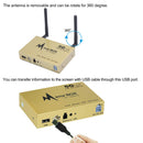 WIFI-846 Car Mobile 5GHz & 2.4GHz Dual Antennas WiFi Display Screen Mirror Link Push Box with Remote Control(Gold)