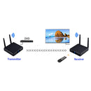Measy FHD686 Full HD 1080P 3D 5-5.8GHz Wireless HDMI Transmitter (Transmitter + Receiver) with Display, Supports Infrared Remote Control & Wireless Same Screen Function, Transmission Distance: 200m