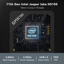 GMK KB5 Windows11/Linux/Ubuntu System Mini PC, Intel 11th Jasper Lake N5105 Quad Core up to 2.9GHz, 8GB + 256GB, Support WiFi & Bluetooth,UK Plug