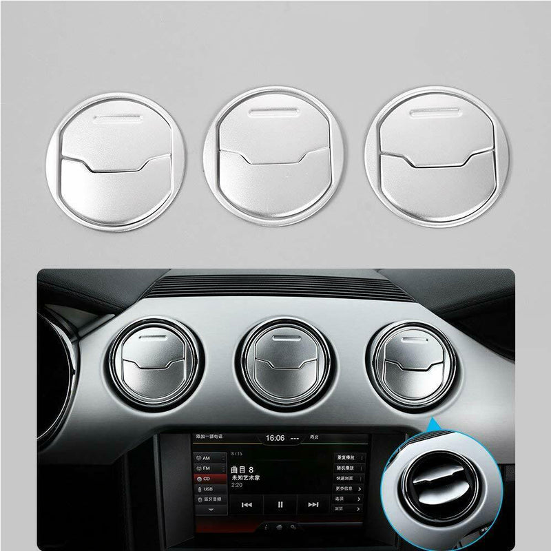 Air  Vent Trim Auto Aluminum Alloy Center Console for Ford Mustang