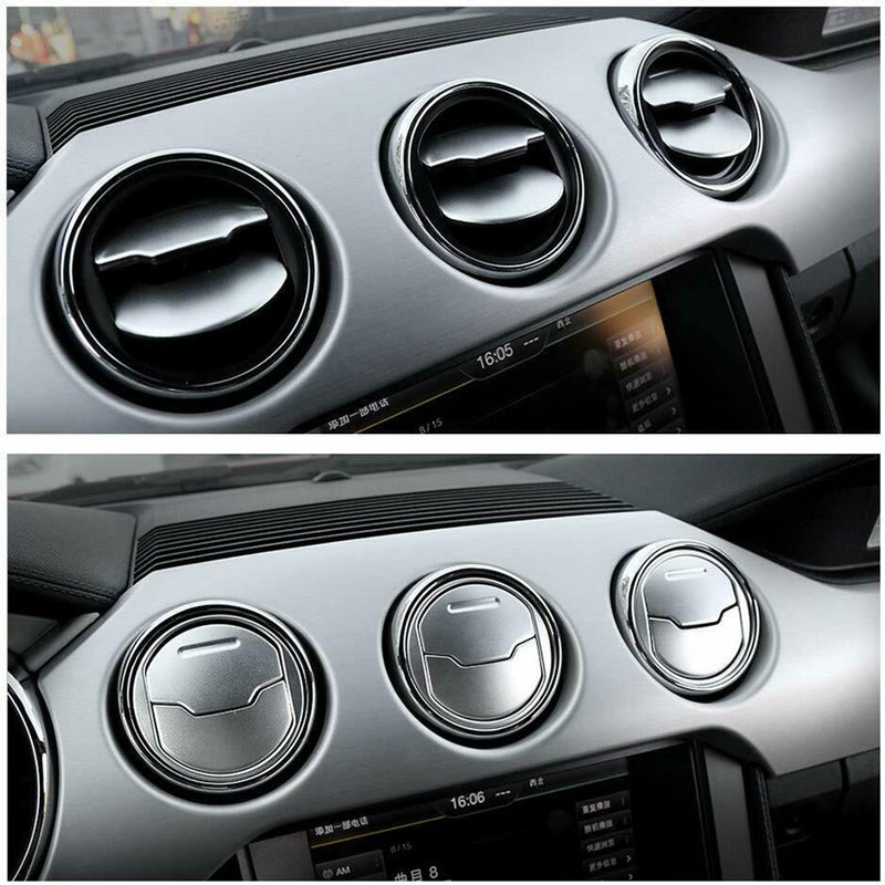 Air  Vent Trim Auto Aluminum Alloy Center Console for Ford Mustang