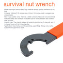 Removal Tighten Handheld Locknut Spanner Survival Nut Wrench Non Slip Universal
