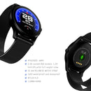 K88 1.22 inch Screen Display Bluetooth Smart Watch, IP54 Waterproof, Support Pedometer / Heart Rate Monitor / Real-time Weather / WeChat Reminder, Compatible with Android and iOS Phones(Black)