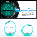 SKMEI 1025 Multifunctional Female Outdoor Fashion Waterproof Large Dial Silicone Watchband Wrist Watch(Black)
