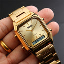 SKMEI 1220 Multifunctional Men Outdoor Business Noctilucent Waterproof Double Display Steel Watchband Wrist Watch (Black)