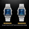 SKMEI 1220 Multifunctional Men Outdoor Business Noctilucent Waterproof Double Display Steel Watchband Wrist Watch (Silver)