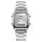 SKMEI 1220 Multifunctional Men Outdoor Business Noctilucent Waterproof Double Display Steel Watchband Wrist Watch (Silver)