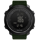 NORTH EDGE Multi-function Waterproof Outdoor Sports Electronic Smart Watch, Support Humidity Measurement / Weather Forecast / Speed Measurement, Style: Nylon Strap(Green)
