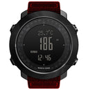 NORTH EDGE Multi-function Waterproof Outdoor Sports Electronic Smart Watch, Support Humidity Measurement / Weather Forecast / Speed Measurement, Style: Nylon Strap(Red)