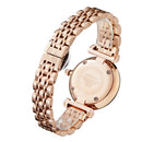 CAGARNY 6880 Fashion Life Waterproof Gold Shell Silver Gold Steel Band Quartz Watch