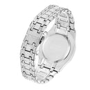 CAGARNY 6881 Diamond-studded Six-needles Guartz Dual Movement Watch Men Stainless Steel Strap Watch (Silver Shell Black Dial)