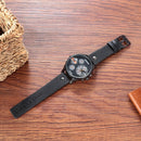 CAGARNY 6836 Fashion Waterproof Dual Quartz Movement Wrist Watch with Leather Band