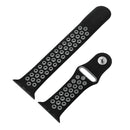 For Apple Watch Series 7 41mm / 6 & SE & 5 & 4 40mm / 3 & 2 & 1 38mm Fashionable Classical Silicone Sport Watch Band(Black Grey)