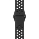 For Apple Watch Series 7 41mm / 6 & SE & 5 & 4 40mm / 3 & 2 & 1 38mm Fashionable Classical Silicone Sport Watch Band (Black)