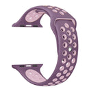 For Apple Watch Series 7 41mm / 6 & SE & 5 & 4 40mm / 3 & 2 & 1 38mm Fashionable Classical Silicone Sport Watch Band(Purple Powder)