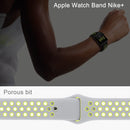 For Apple Watch Series 7 41mm / 6 & SE & 5 & 4 40mm / 3 & 2 & 1 38mm Fashionable Classical Silicone Sport Watch Band(Grey White)