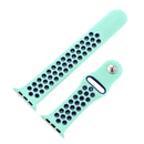 For Apple Watch Series 7 45mm / 6 & SE & 5 & 4 44mm / 3 & 2 & 1 42mm Fashionable Classical Silicone Sport Watch Band(Green Blue)