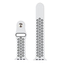 For Apple Watch Series 7 45mm / 6 & SE & 5 & 4 44mm / 3 & 2 & 1 42mm Fashionable Classical Silicone Sport Watch Band (White Black)