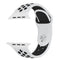 For Apple Watch Series 7 45mm / 6 & SE & 5 & 4 44mm / 3 & 2 & 1 42mm Fashionable Classical Silicone Sport Watch Band (White Black)