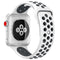 For Apple Watch Series 7 45mm / 6 & SE & 5 & 4 44mm / 3 & 2 & 1 42mm Fashionable Classical Silicone Sport Watch Band (White Black)