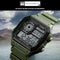 SKMEI 1299 Multifunctional Outdoor Sports Noctilucent Waterproof Digital Display Wrist Watch (Army Green)