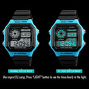 SKMEI 1299 Multifunctional Outdoor Sports Noctilucent Waterproof Digital Display Wrist Watch (Blue)