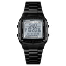 SKMEI 1381 Multifunctional Men Outdoor Business Sport Noctilucent Waterproof Digital Wrist Watch(Black)