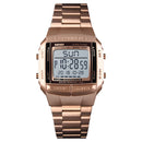 SKMEI 1381 Multifunctional Men Outdoor Business Sport Noctilucent Waterproof Digital Wrist Watch(Rose Gold)