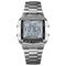 SKMEI 1381 Multifunctional Men Outdoor Business Sport Noctilucent Waterproof Digital Wrist Watch(Silver)