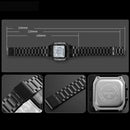 SKMEI 1381 Multifunctional Men Outdoor Business Sport Noctilucent Waterproof Digital Wrist Watch(Silver)