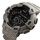 SKMEI 1472 Multifunctional Men Outdoor Sports Noctilucent Waterproof Didital Wrist Watch (Khaki)