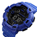 SKMEI 1472 Multifunctional Men Outdoor Sports Noctilucent Waterproof Didital Wrist Watch (Sky Blue)