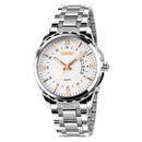 SKMEI 9069 Multifunctional Outdoor Fashion Business Waterproof Silver Shell Quartz Wrist Watch(Gold)