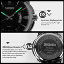 SKMEI 9069 Multifunctional Outdoor Fashion Business Waterproof Silver Shell Quartz Wrist Watch(Gold)