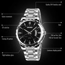 SKMEI 9069 Multifunctional Outdoor Fashion Business Waterproof Silver Shell Quartz Wrist Watch(Gold)