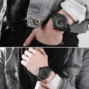 addies MY-049 Outdoor Sports Multifunctional Waterproof Luminous Watch Silicone Watchstrap Watch for Men(Black)