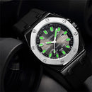 addies MY-052 Business Multifunctional Luminous Watch Silicone Watchstrap Watch for Men(Black Blue)