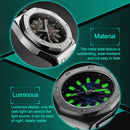 addies MY-052 Business Multifunctional Luminous Watch Silicone Watchstrap Watch for Men(Black Silver)