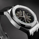 addies MY-052 Business Multifunctional Luminous Watch Silicone Watchstrap Watch for Men(Black)