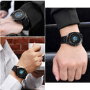 addies MY-1704 Earth Pattern Silicone Strap Watch for Men, Support Life Waterproof