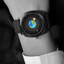 addies MY-1704 Earth Pattern Genuine Leather Strap Watch for Men, Not Support Life Waterproof