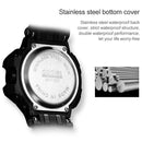 addies MY-1901 Luminous Three-window LED Outdoor Sports Multi-function Electronic Watch for Men, Support Calendar / Alarm Clock / Timer / Talking(Black)