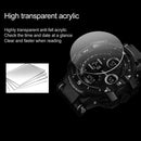addies MY-1901 Luminous Three-window LED Outdoor Sports Multi-function Electronic Watch for Men, Support Calendar / Alarm Clock / Timer / Talking(Black)