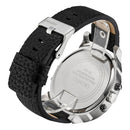 CAGARNY 6820 Fashionable Multifunctional Style Quartz Business Sport Wrist Watch with Leather Band & GMT Time & Calendar & Luminous Display for Men(Black)
