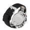 CAGARNY 6820 Fashionable Multifunctional Style Quartz Business Sport Wrist Watch with Leather Band & GMT Time & Calendar & Luminous Display for Men(Black Band White Window)