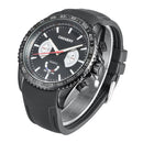 CAGARNY 6827 Fashionable Majestic Student Quartz Sport Wrist Watch with Silicone Band for Men(Black Case Black Window)