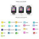 Q18 1.54 inch TFT Screen MTK6260A 360MHz Bluetooth 3.0 Smart Watch Phone, 128M + 64M Memory(Gold)