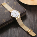 CAGARNY 6817 Living Waterproof Round Dial Quartz Movement Alloy Case Fashion Watch Quartz Watches with Steel Band(Gold)
